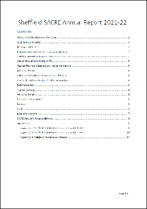 Sheffield SACRE Annual Report 2022-2023